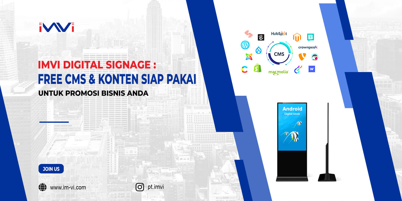 IMVI Digital Signage: Free CMS & Konten Siap Pakai untuk Promosi Bisnis Anda